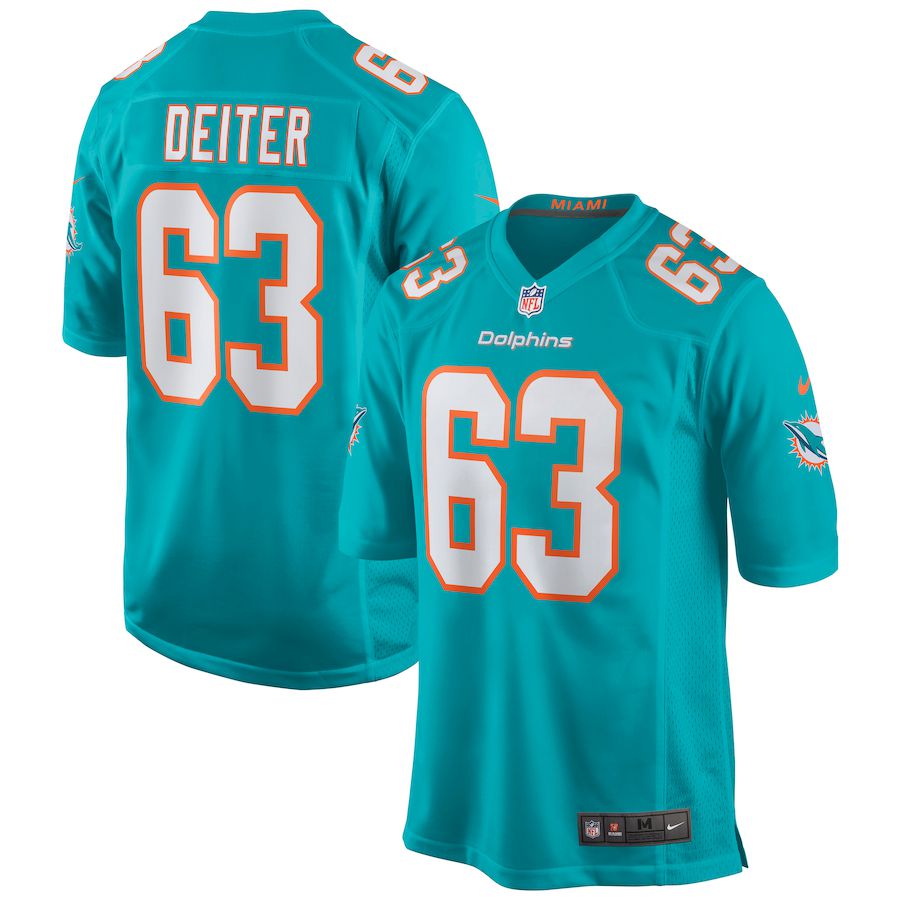 Men Miami Dolphins #63 Michael Deiter Nike Green Game NFL Jersey